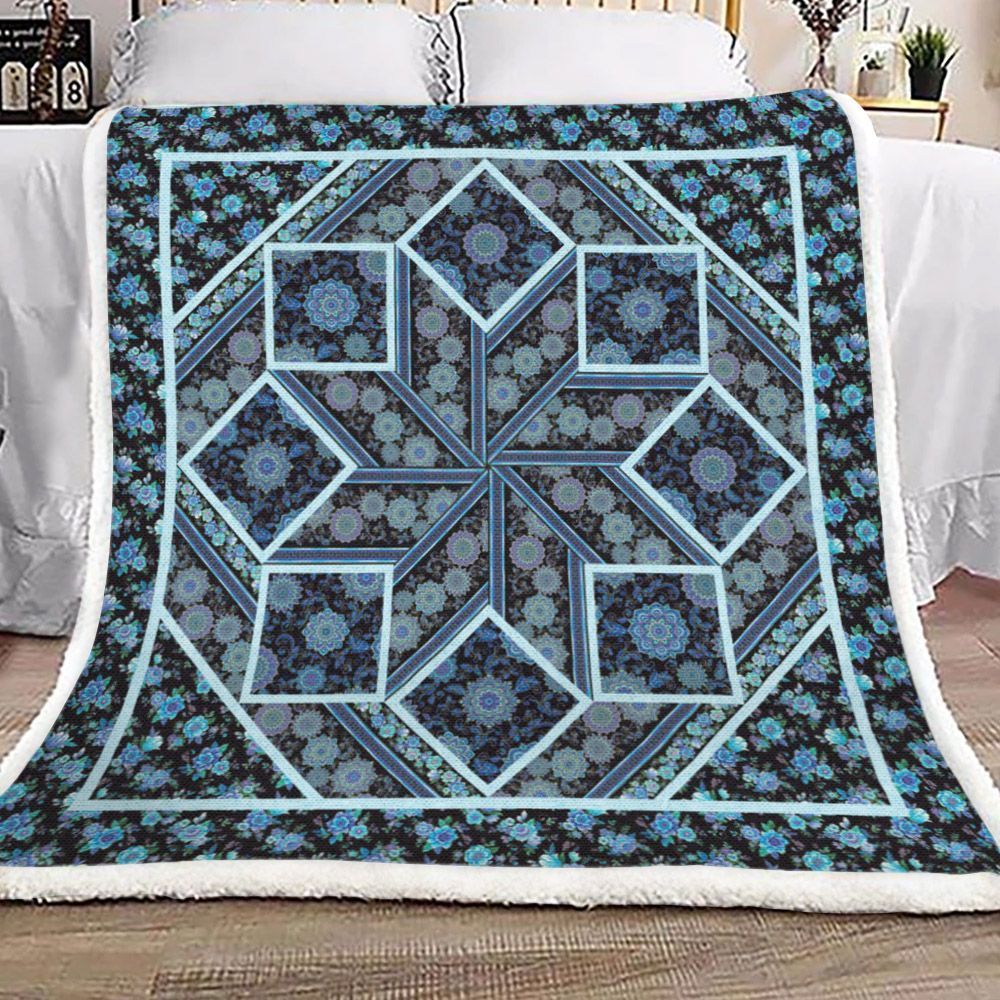 Regency Medallion Sherpa Fleece Blanket