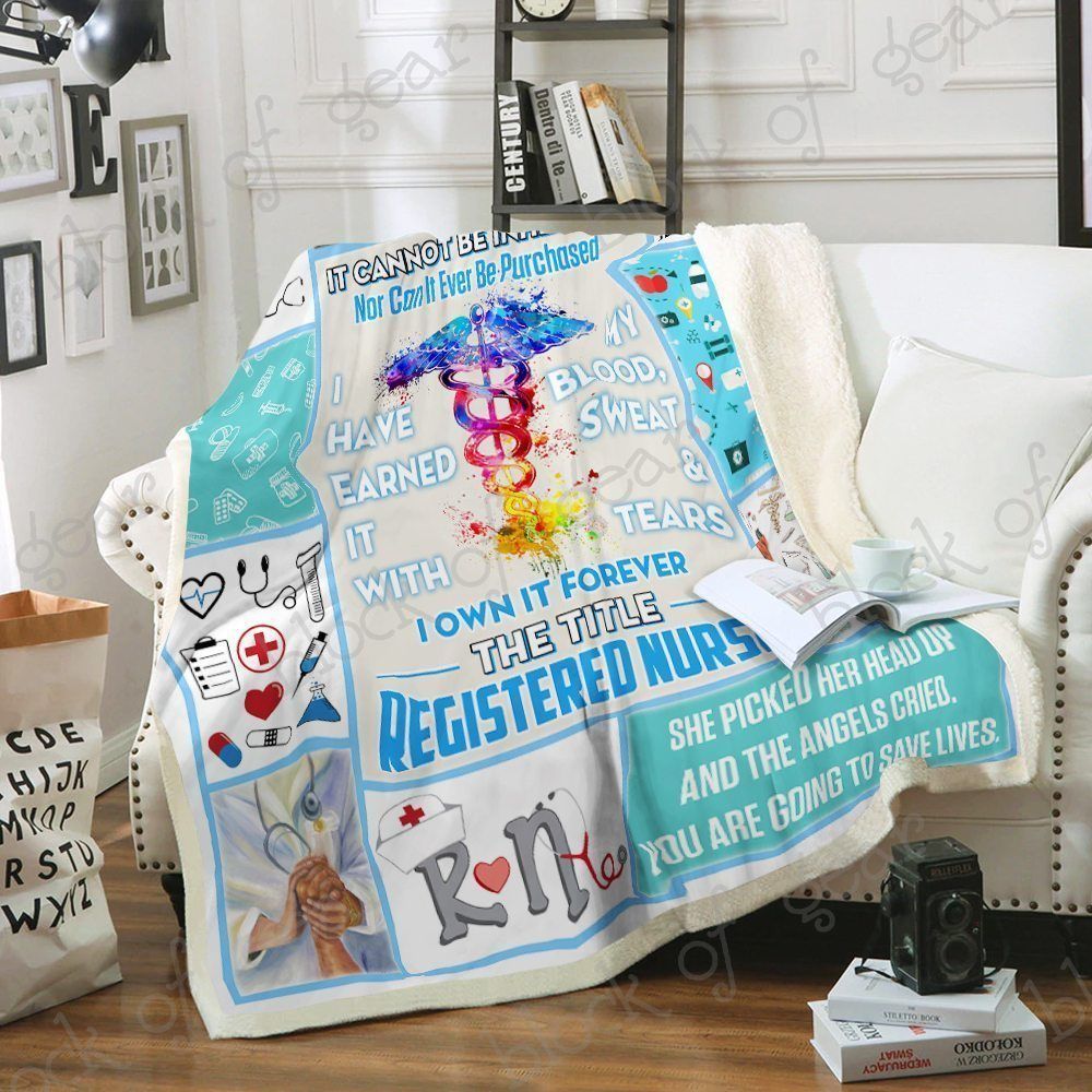 Registered Nurse Sherpa Fleece Blanket