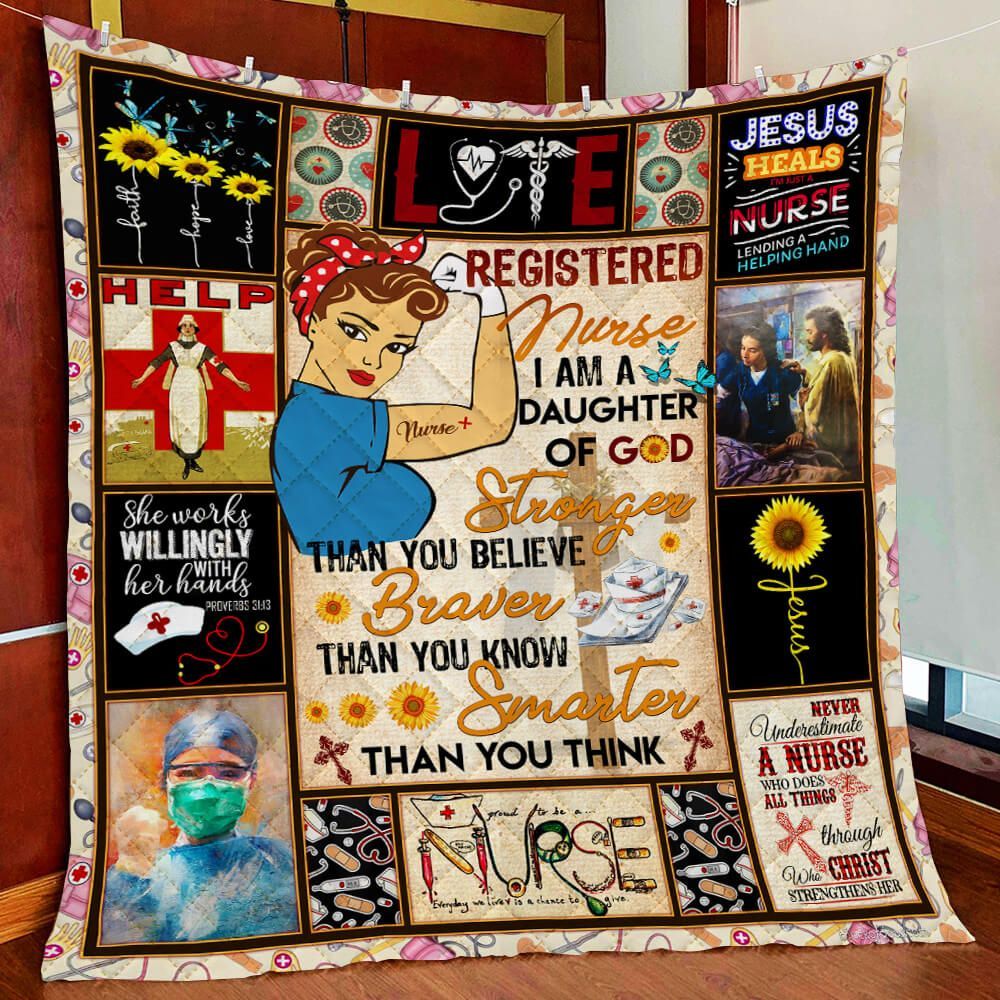 Registered Nurse Daughter Of God GS-CL-LD2506 Quilt Blanket