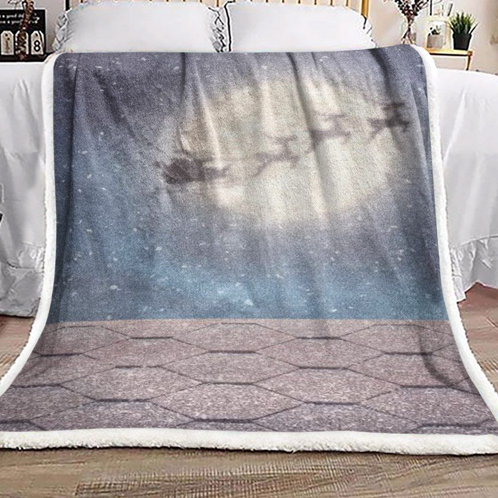 Reindeer Christmas Sherpa Fleece Blanket