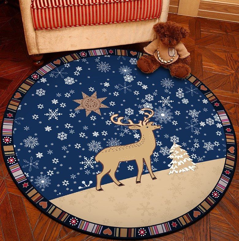 Reindeer Round Carpet