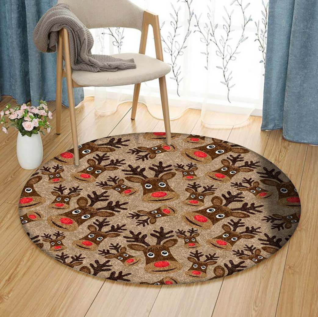 Reindeer Round Carpet