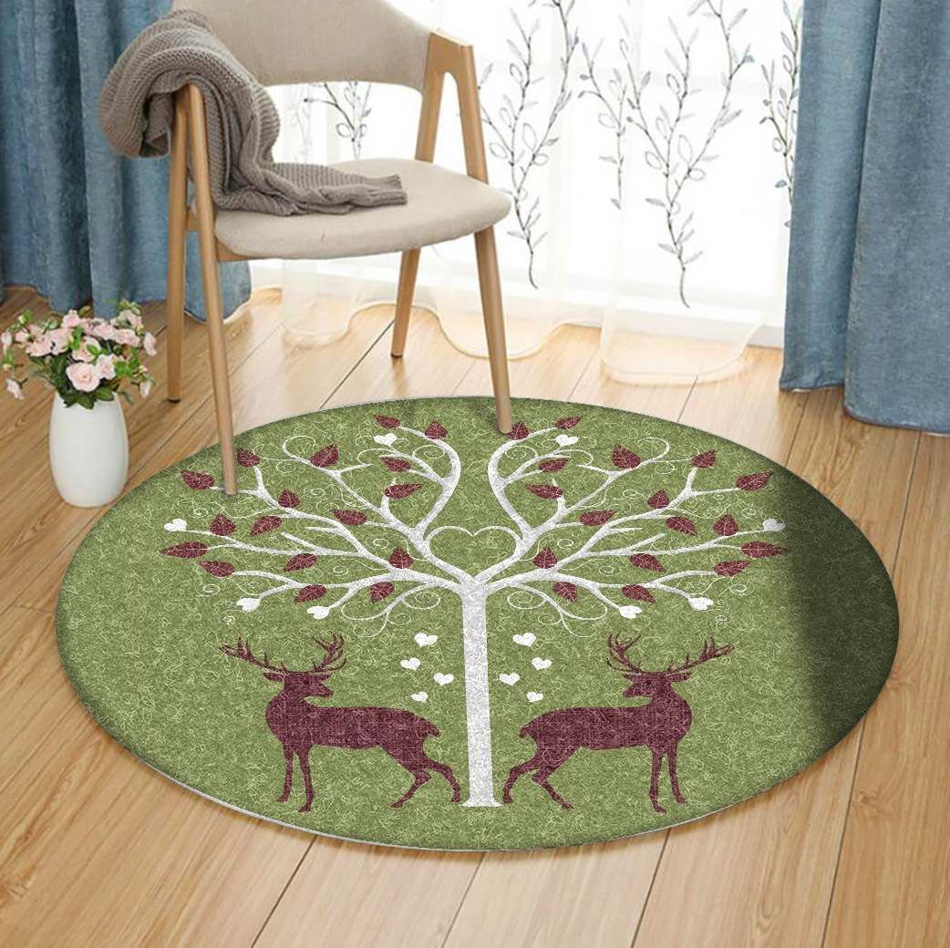 Reindeer Round Carpet