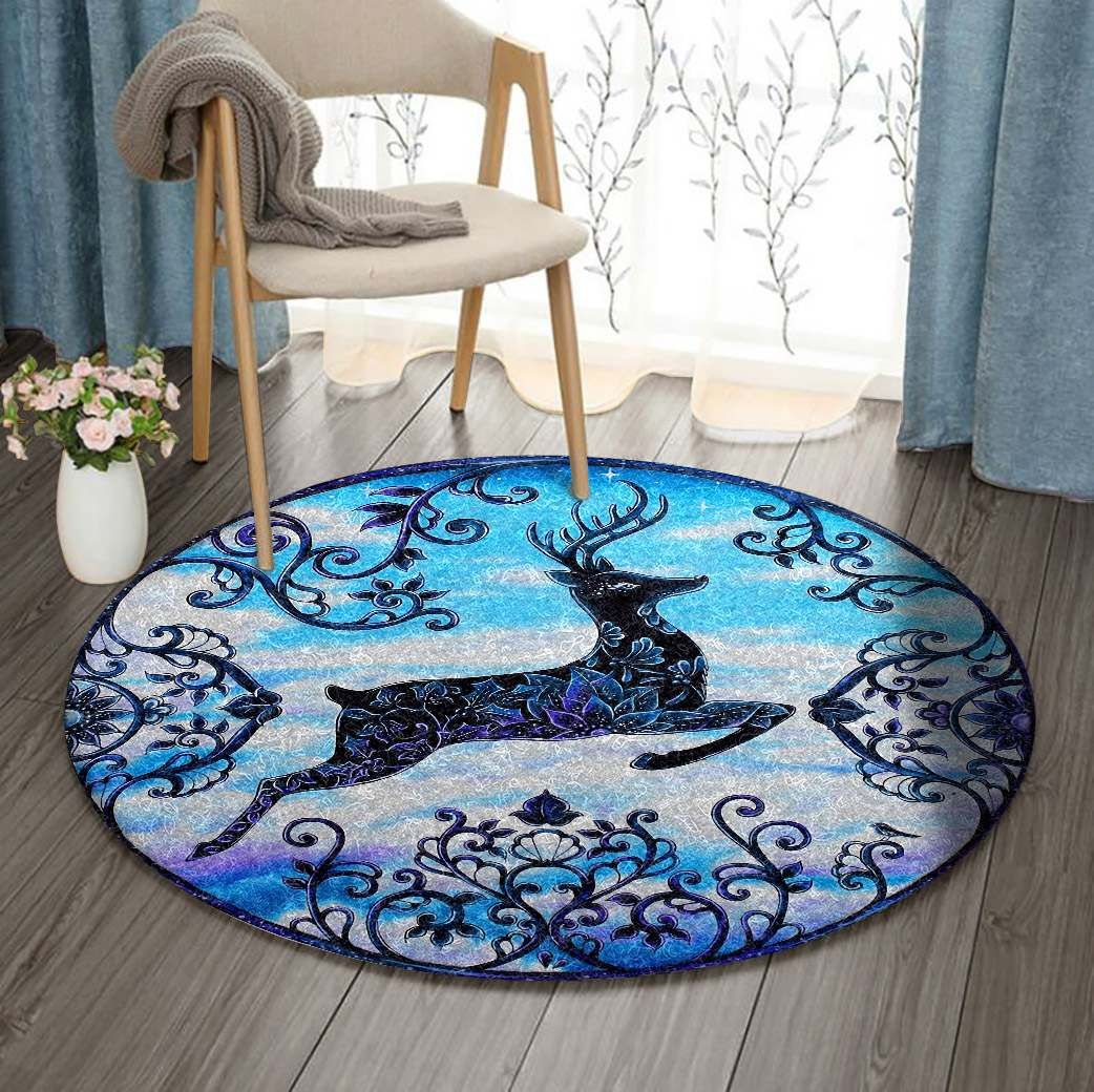 Reindeer Round Carpet