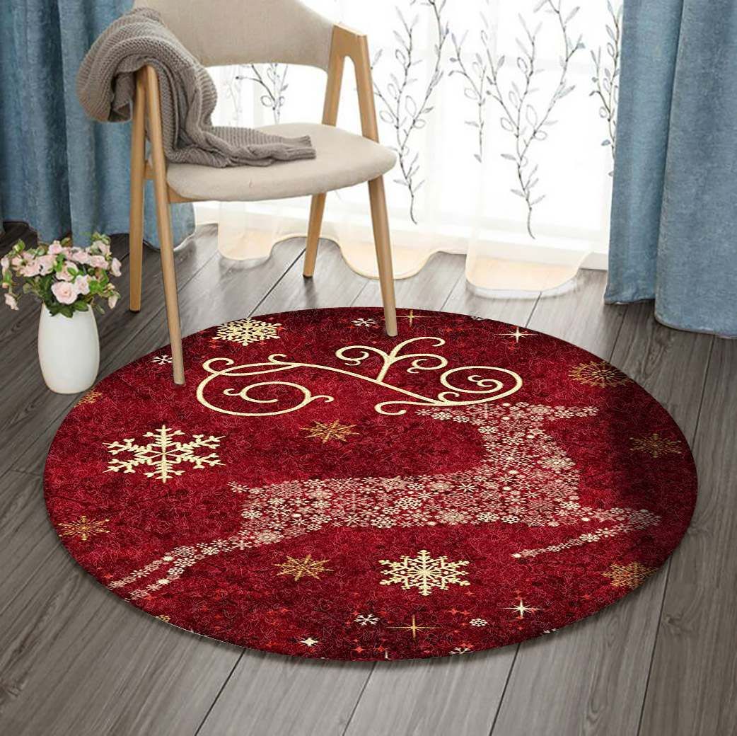 Reindeer Round Carpet
