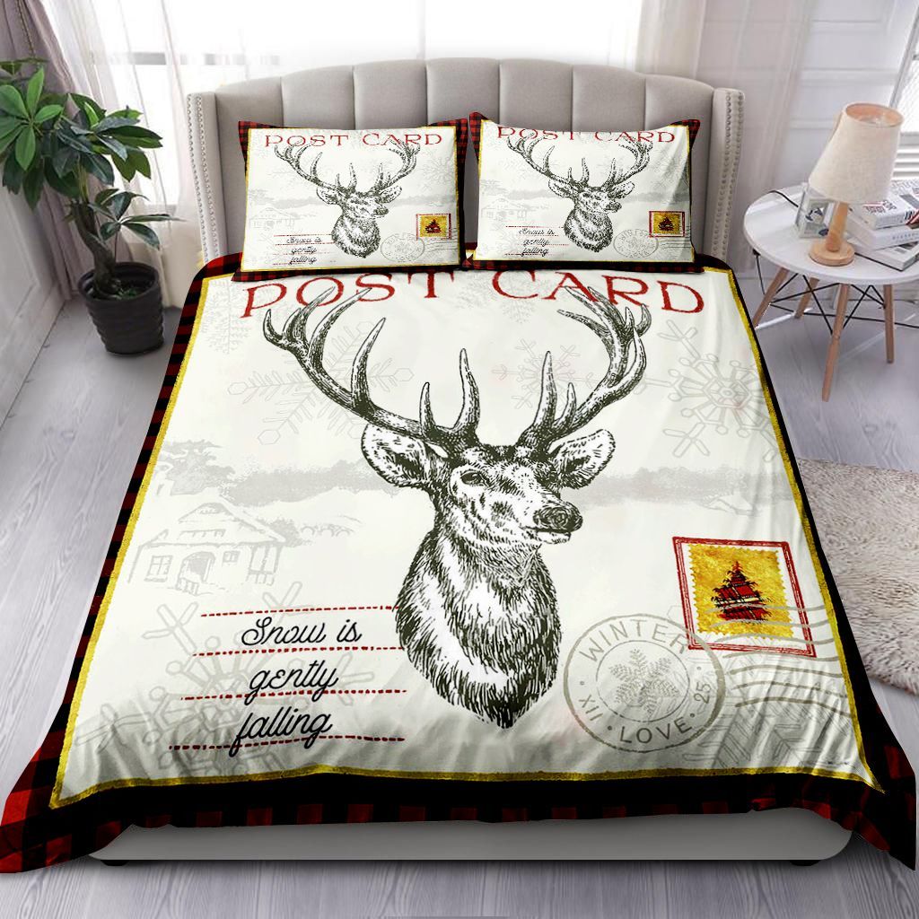 Reindeer Postcard Bedding Set