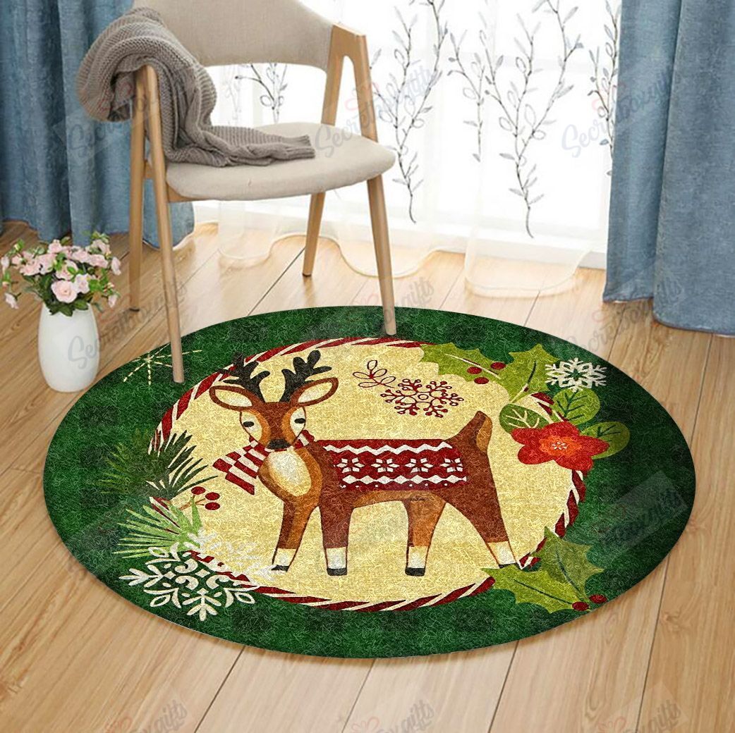 Reindeer Round Carpet
