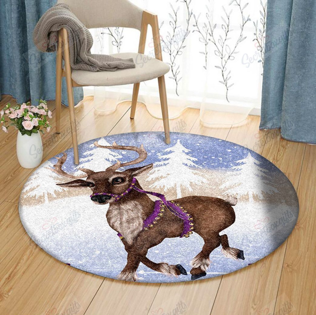 Reindeer Round Carpet