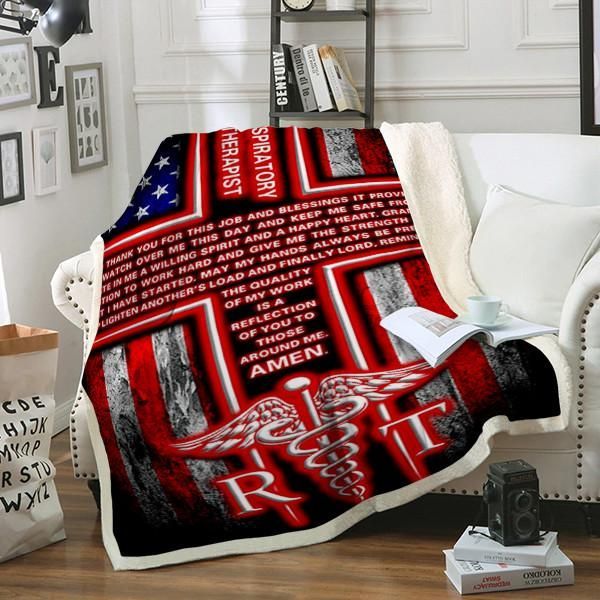 Respiratory Therapists Sherpa Fleece Blanket