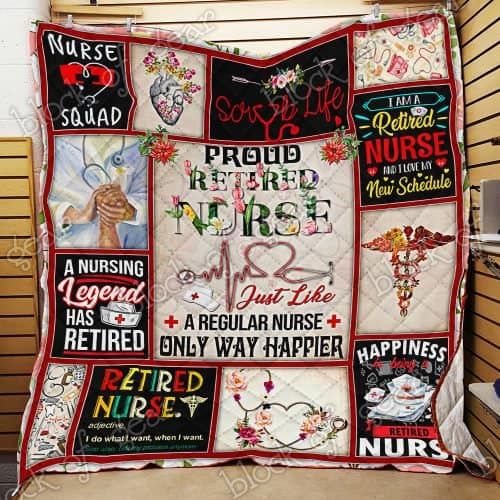 Retired Nurse CL18100614MDQ Quilt Blanket