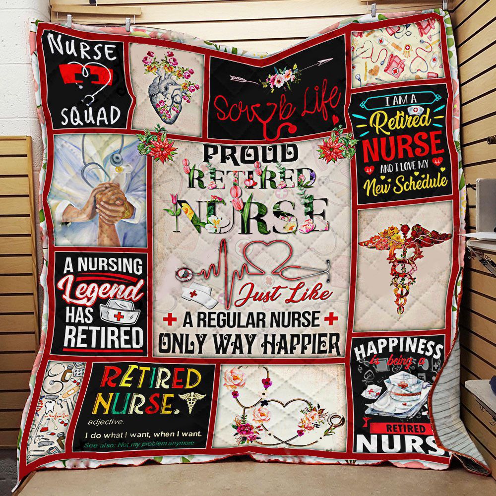 Retired Nurse Quilt Blanket ABC07112628