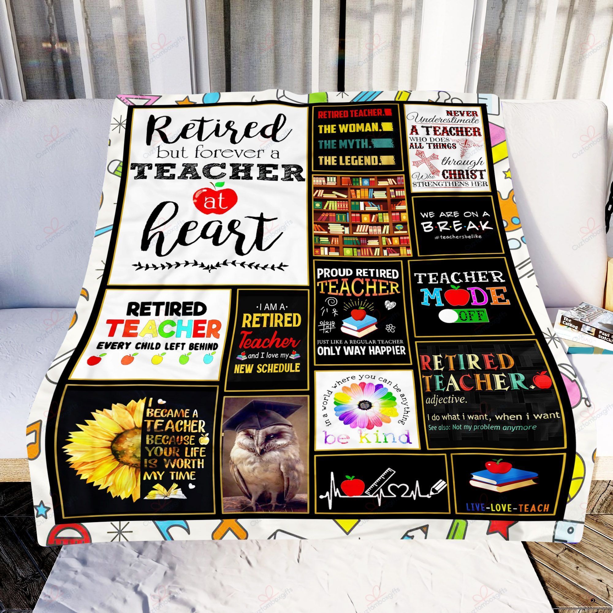 Retired Teacher Sherpa Fleece Blanket