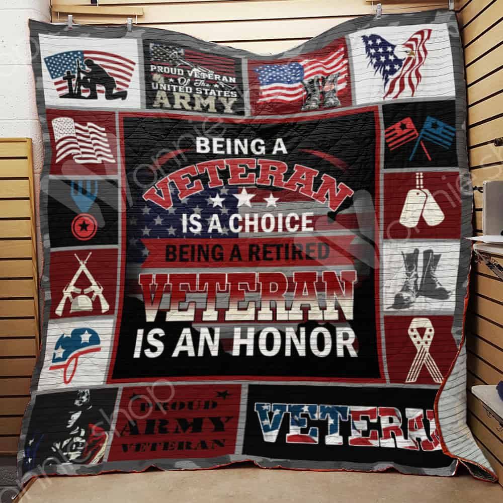 Retired Veteran Quilt Blanket DHC03021257TD