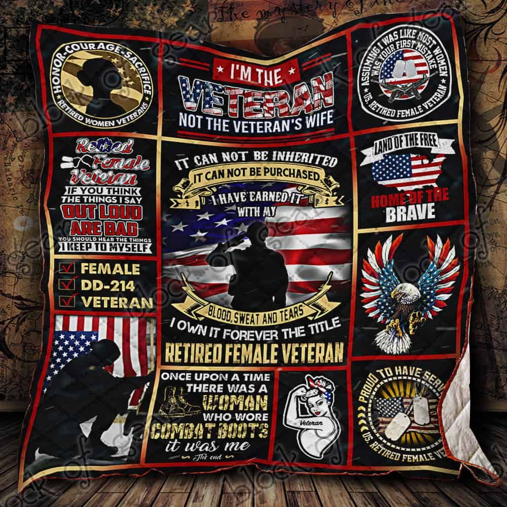 Retired Women Veterans CL19100729MDQ Quilt Blanket