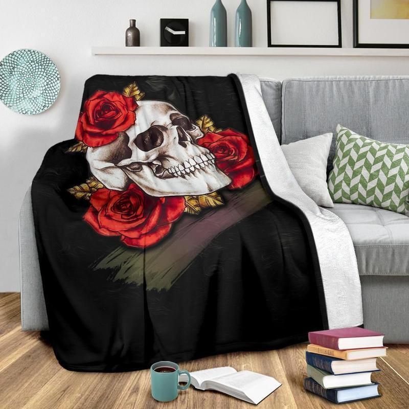 Retribution Skull Sherpa Fleece Blanket