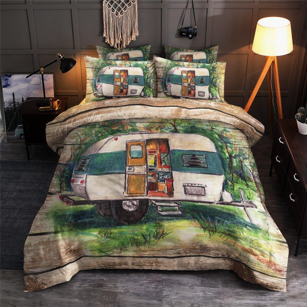 Retro Camping Trailer Bedding Set