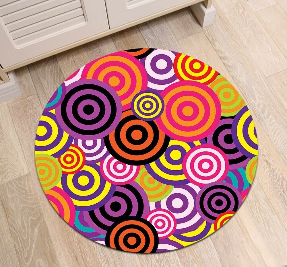 Retro Circles Round Carpet