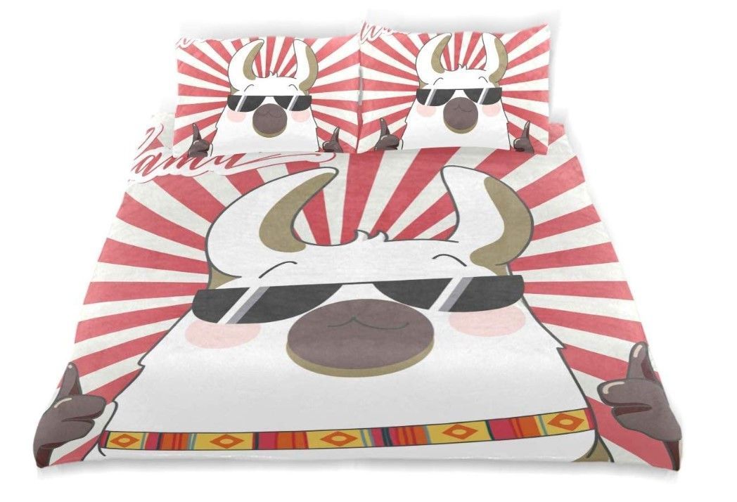 Retro Llama Bedding Set