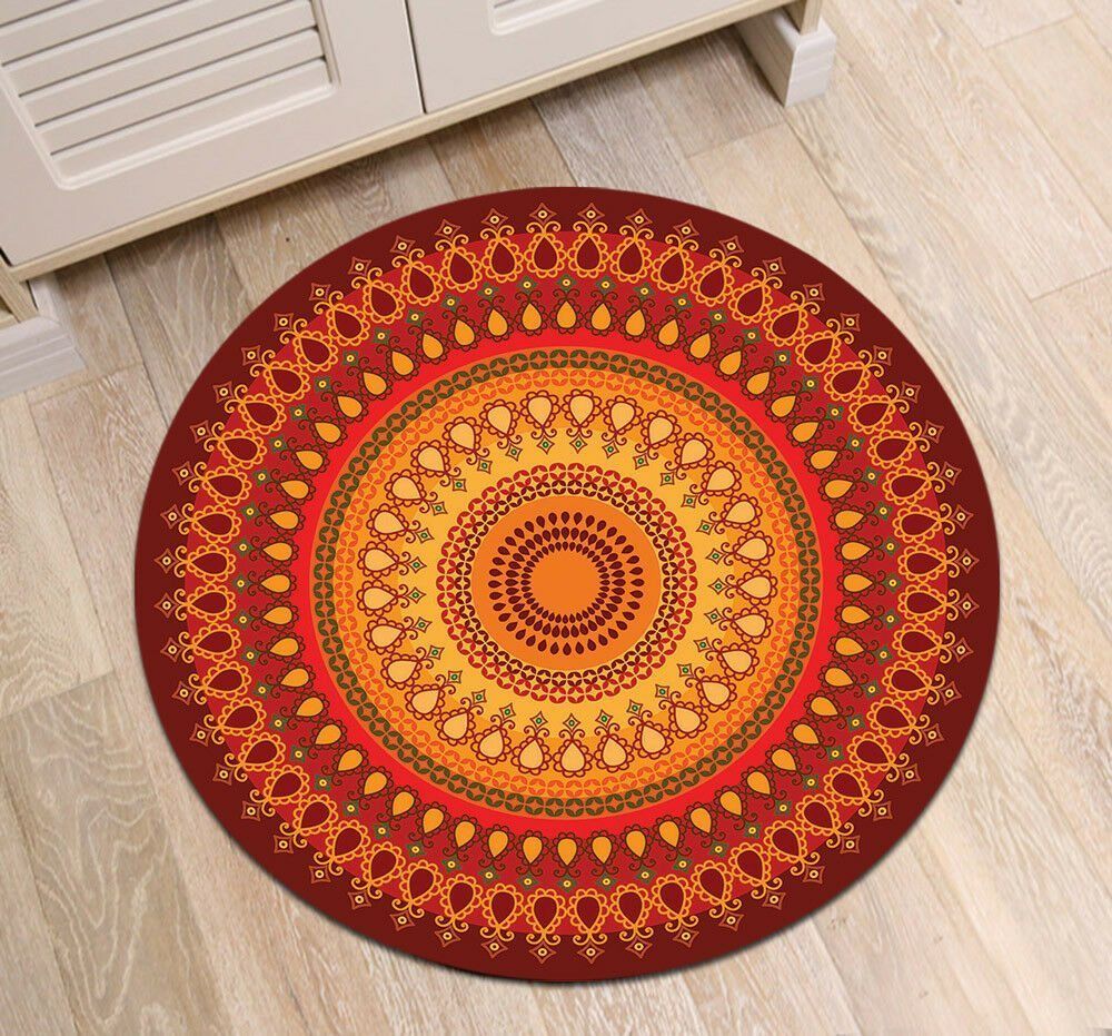 Retro Mandala Round Carpet
