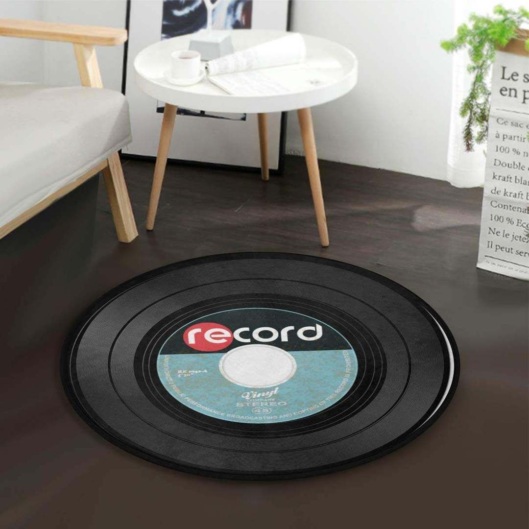 Retro Music Cd Round Carpet
