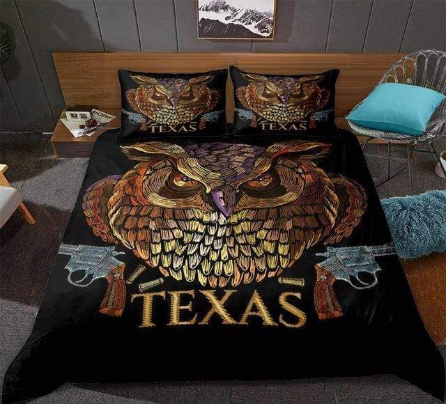 Retro Owl Printed Bedding Set
