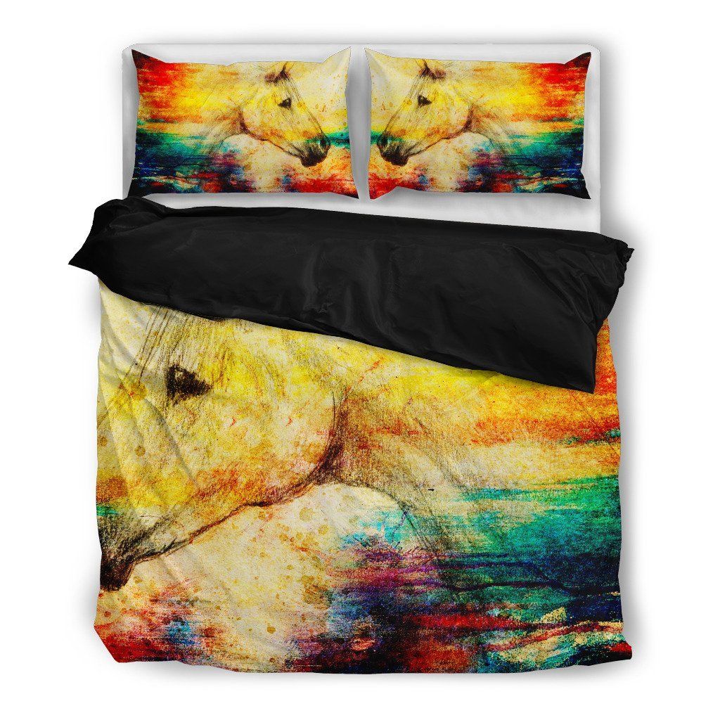 Retro Vintage Horse Bedding Set