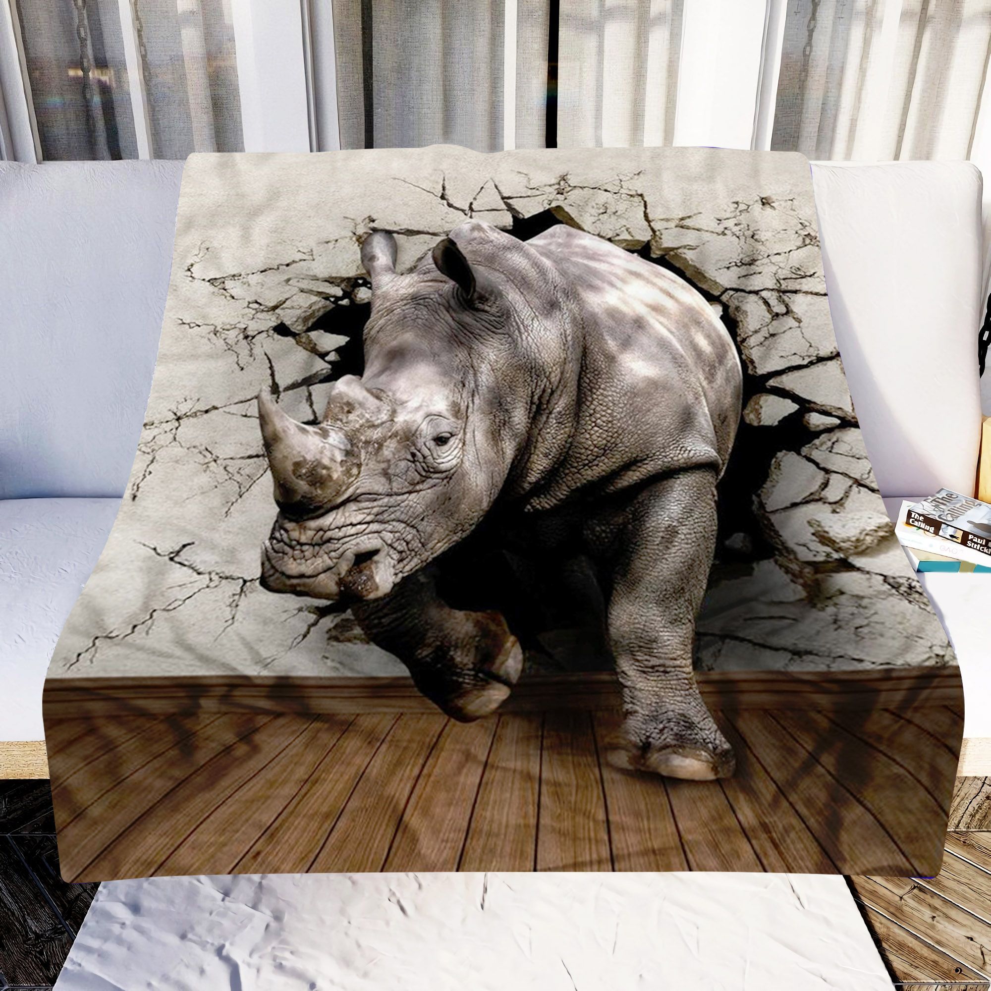 Rhinoceros Fleece Blanket