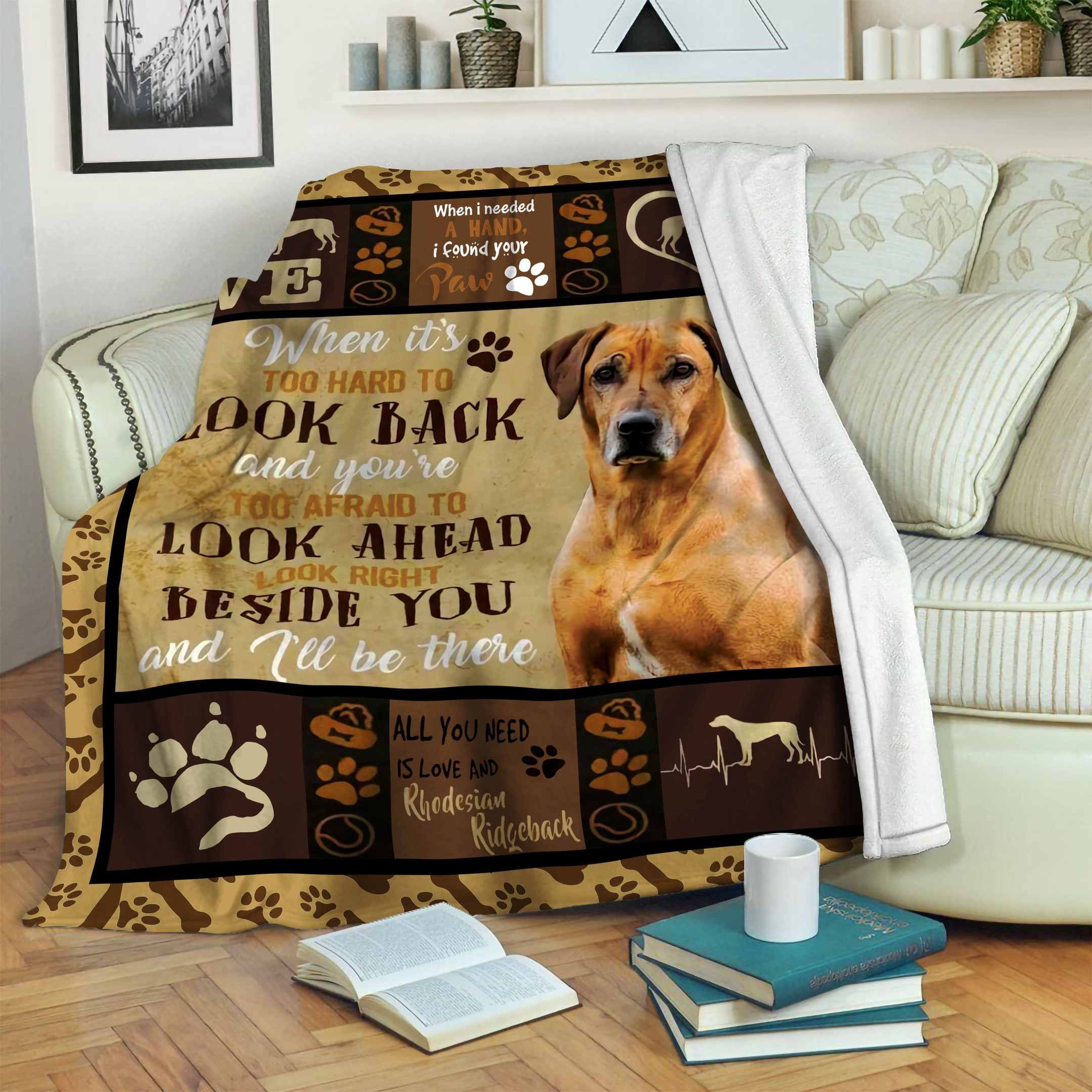 Rhodesian Ridgeback I’ll Be There Sherpa Fleece Blanket