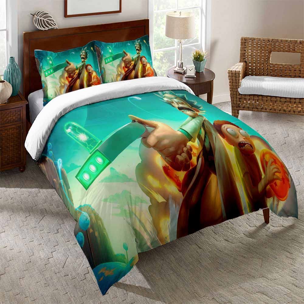 Rick And Morty Modern Life Printed Bedding Set