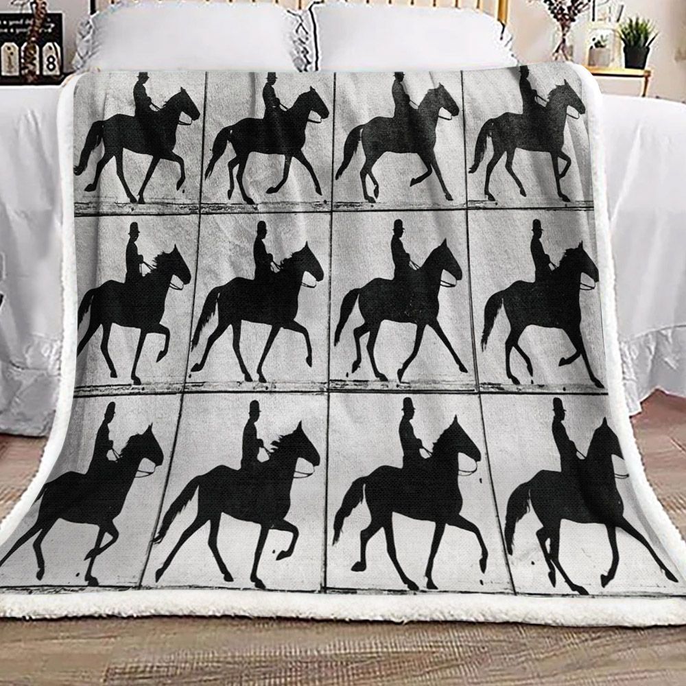 Ride A Horse Sherpa Fleece Blanket