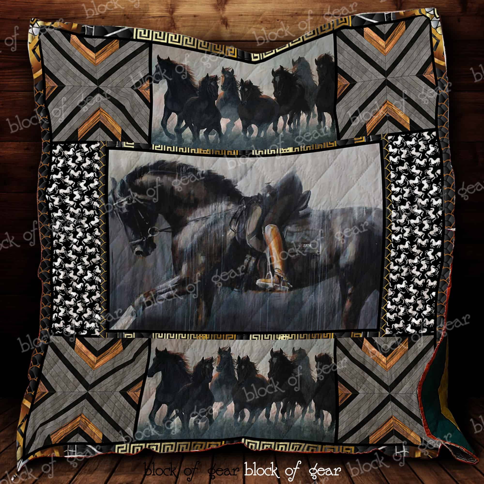Riding Black Horse Quilt D295 Dhc11123148Dd
