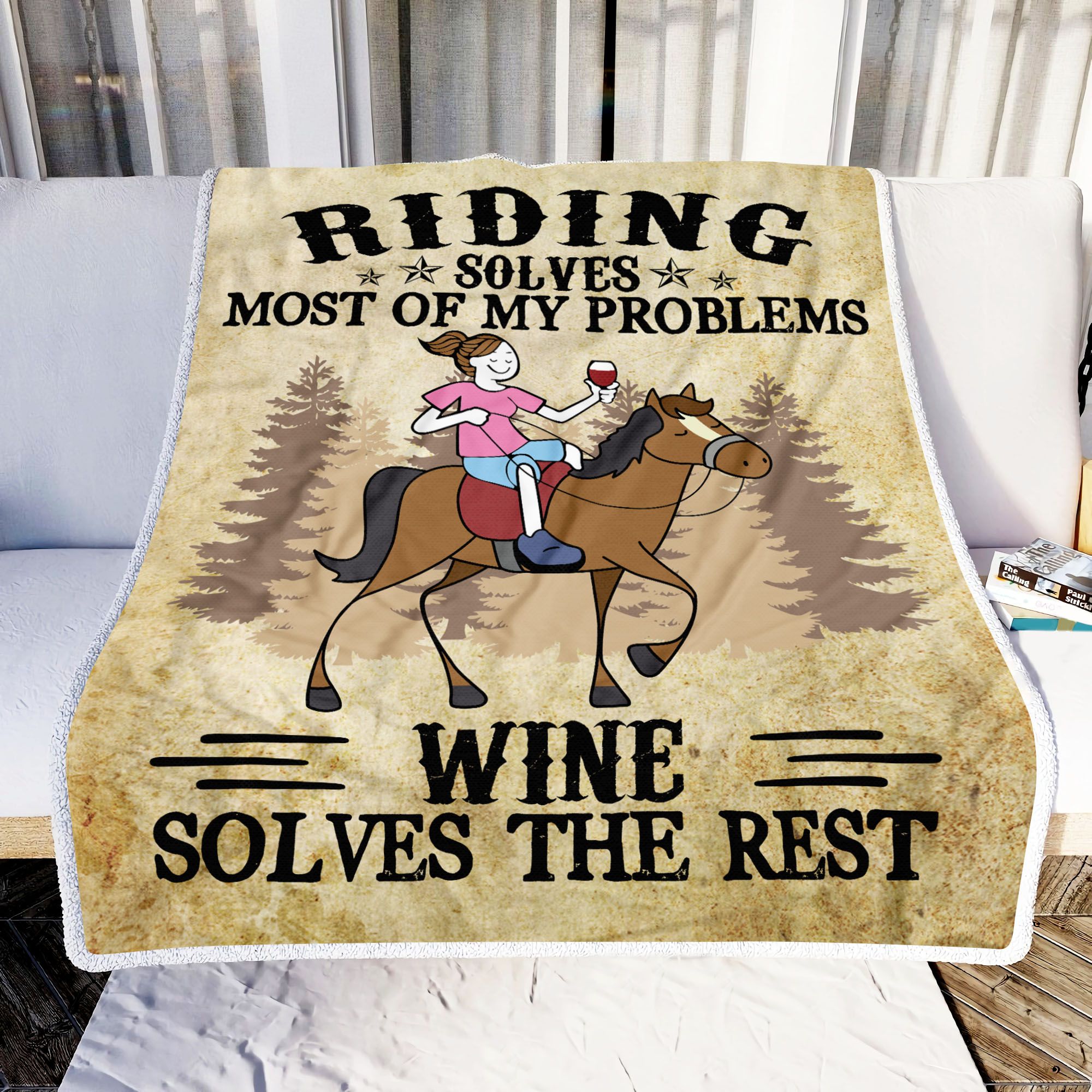 Riding Girl Fleece Blanket