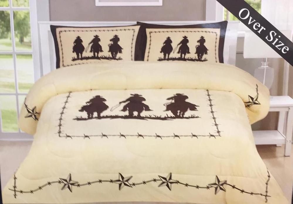 Riding Horses Southern Cowboys Bedding Set