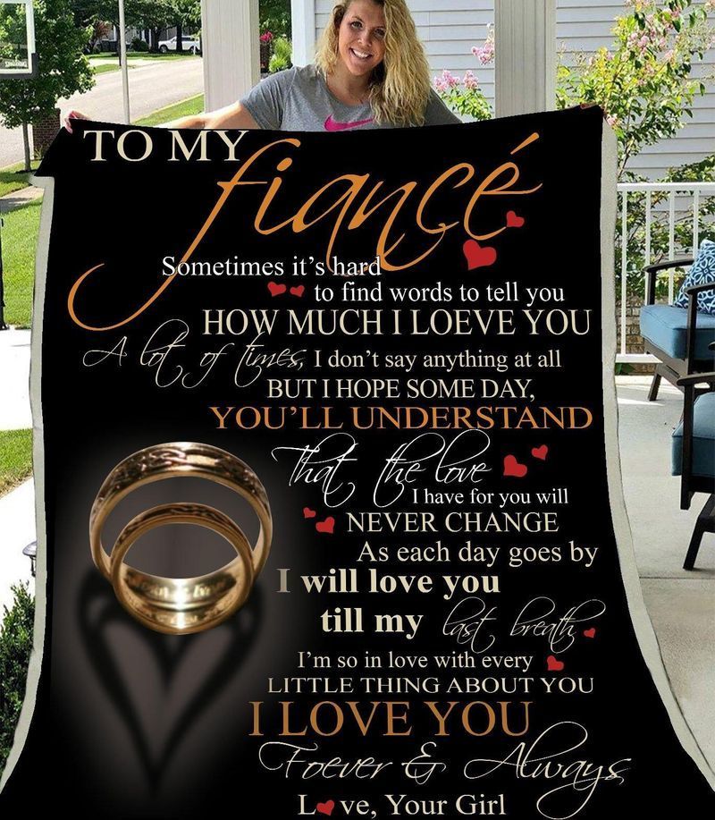 Ring To My Fiance Sherpa Fleece Blanket