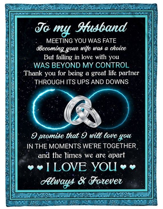 Rings To My Husband I Love You Always And Forever Sherpa Fleece Blanket