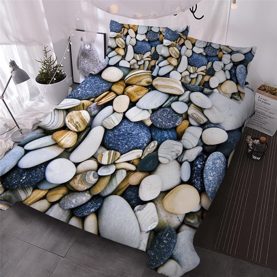 River Worn Pebbles Bedding Set