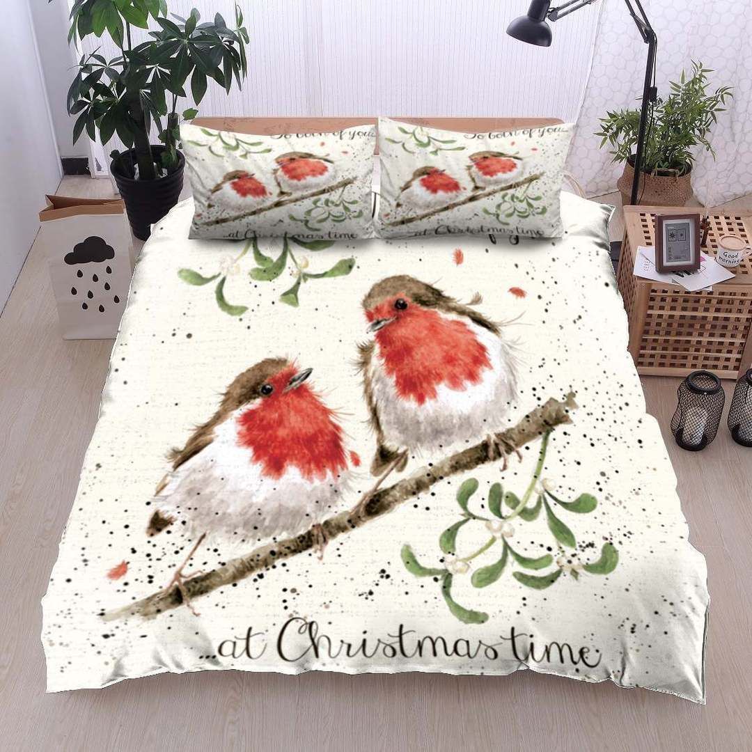 Robins Christmas Bedding Set