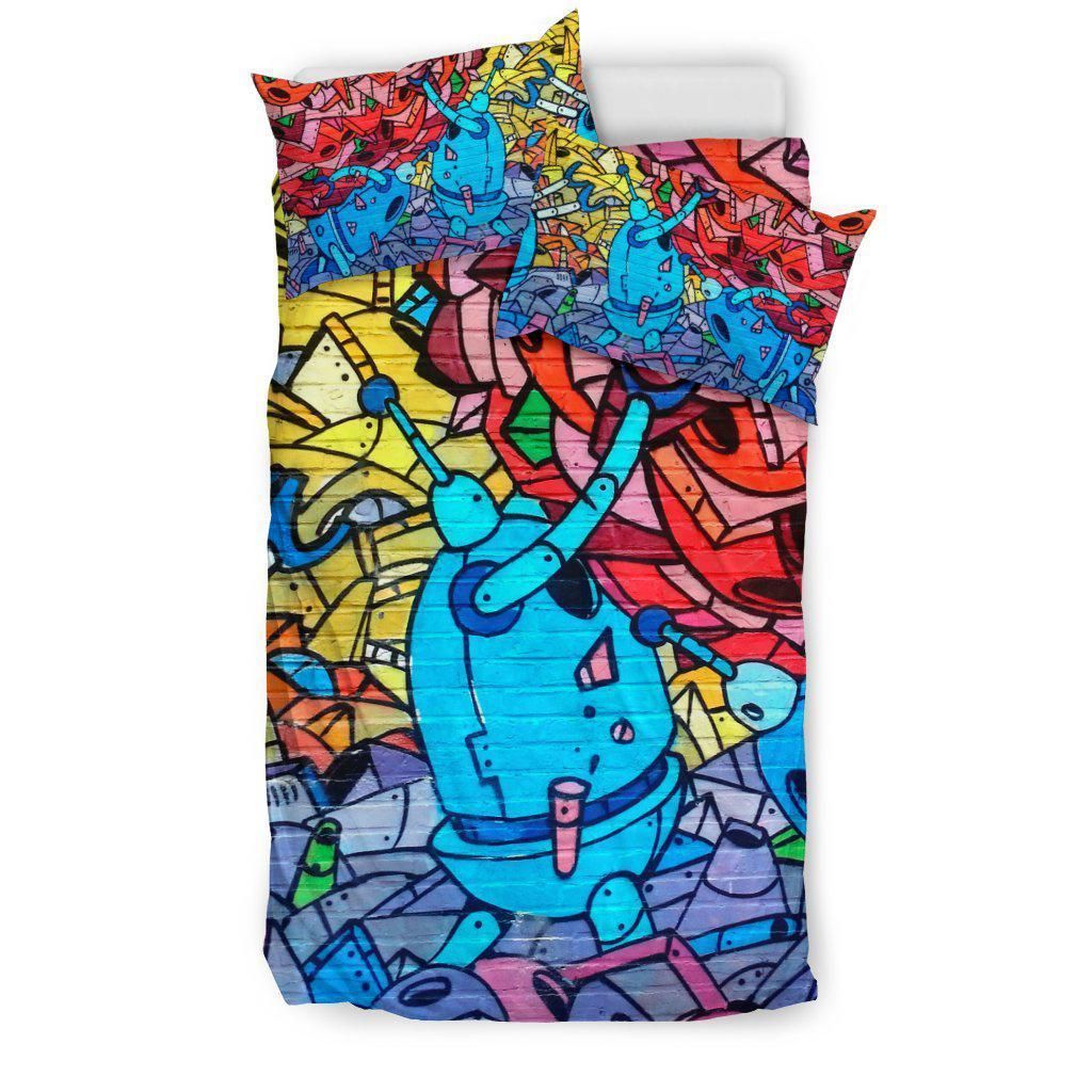 Robot Junk Graffiti Bedding Set