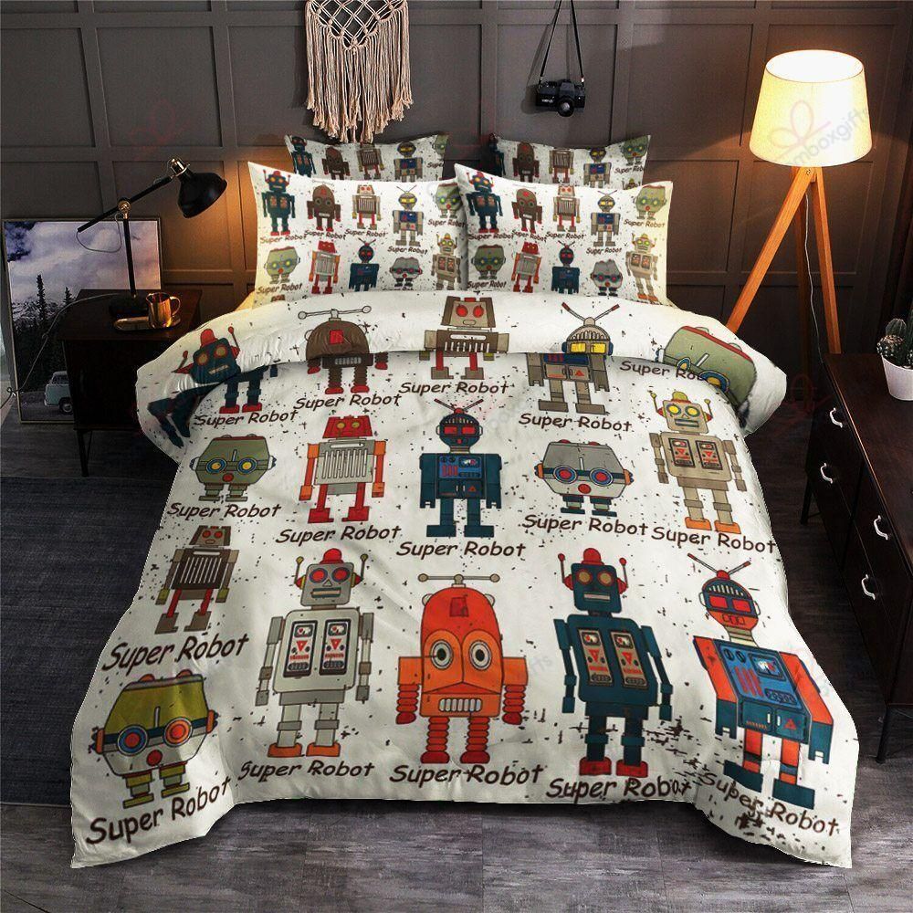 Robots Pattern Printed Bedding Set