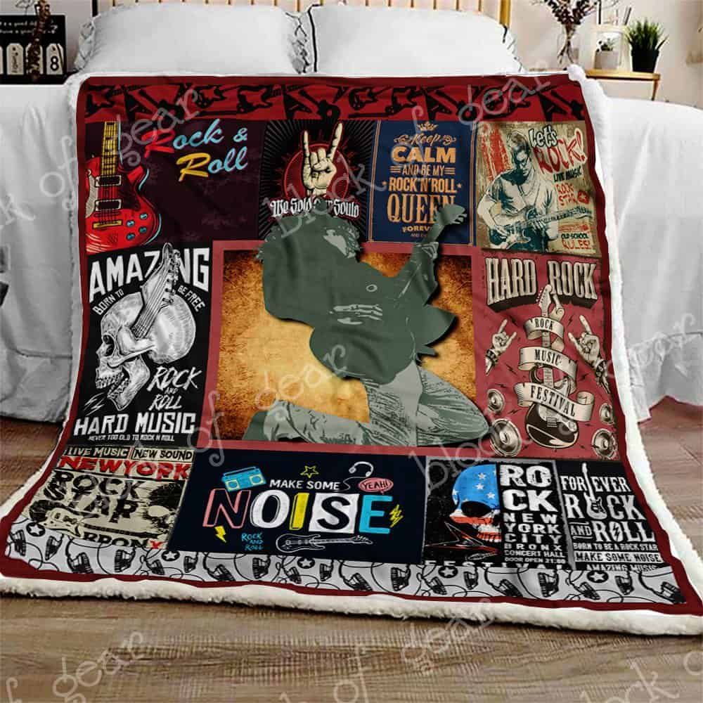 Rock And Roll Fleece Blanket