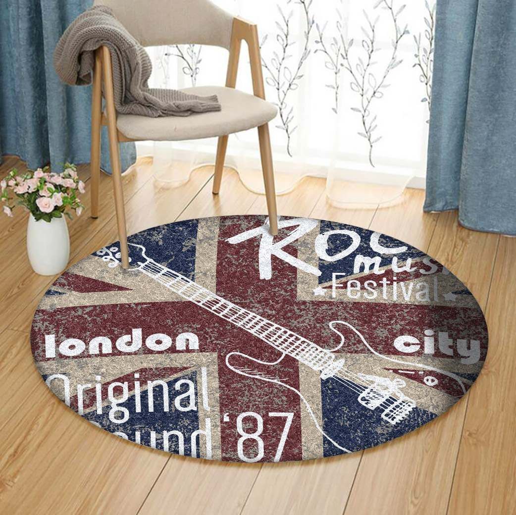 Rock Guitar Round Carpet