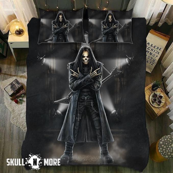 Rock Star Skull Bedding Set