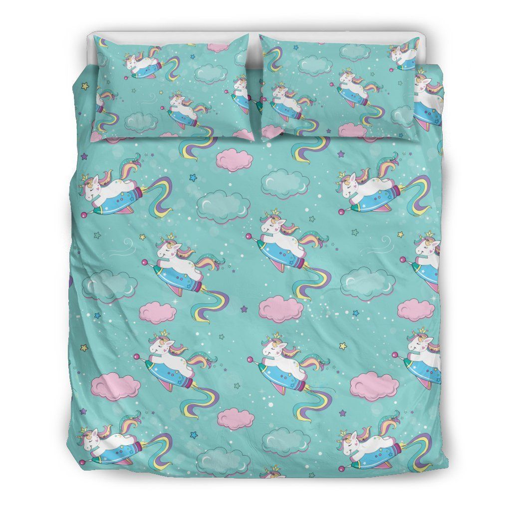 Rocket Unicorn Dream World Bedding Set
