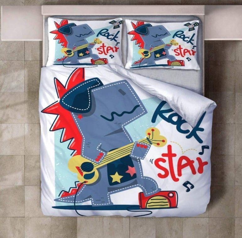 Rockstar Dinosaur Bedding Set