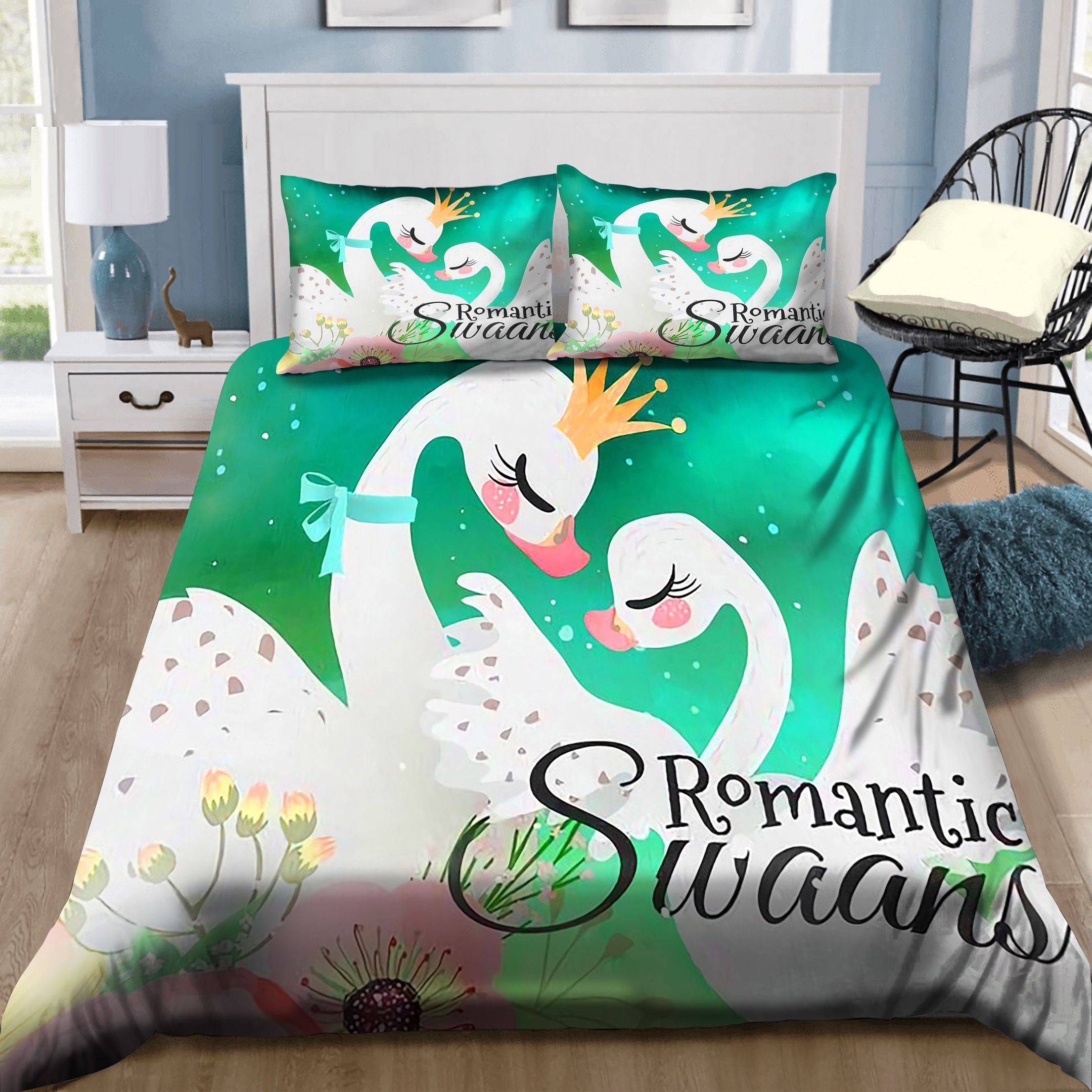 Romantic Swaans Bedding Set