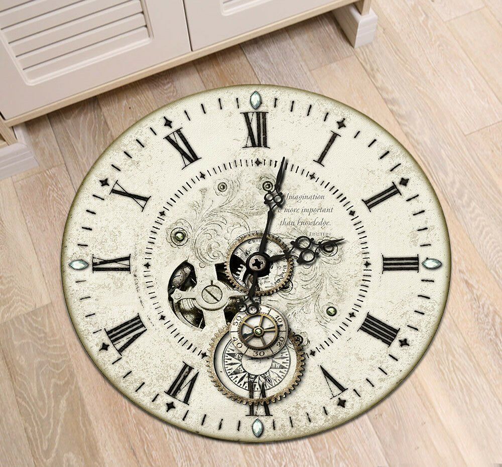 Rome Clock Round Carpet