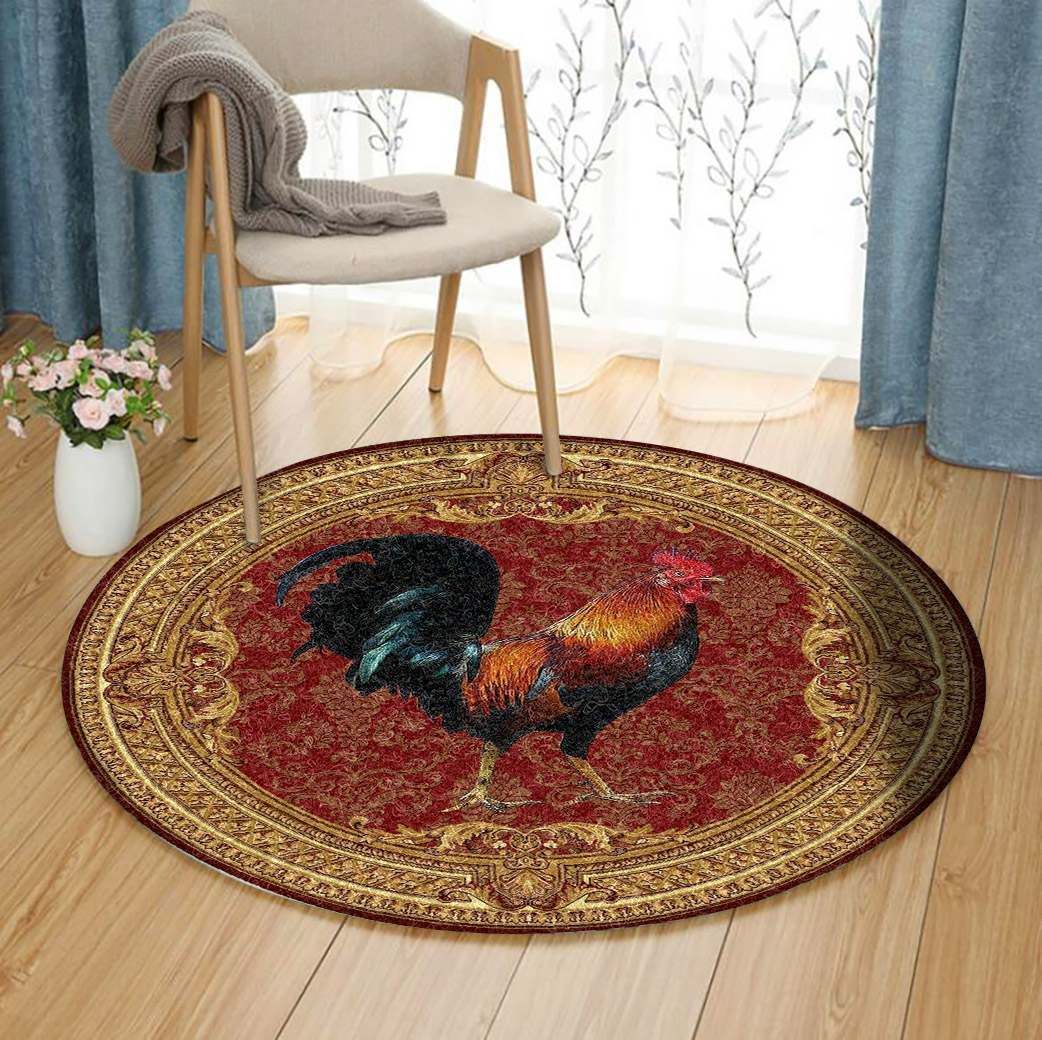 Rooster Round Carpet