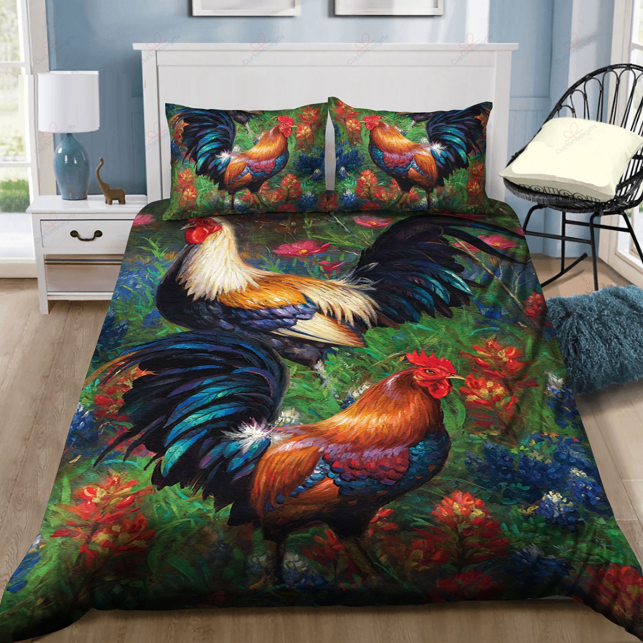 Rooster Chicken Bedding Set