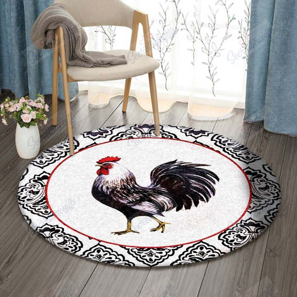 Rooster Round Carpet