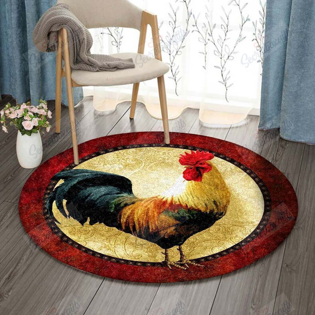 Rooster Round Carpet
